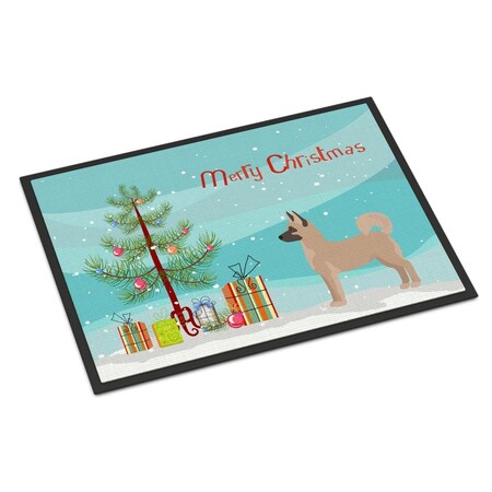 Carolines Treasures 24 x 36 in. Akita Shepherd Christmas Tree Indoor or Outdoor Mat CK3799JMAT